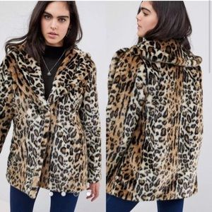 ASOS Design Faux Fur Coat Size 0
